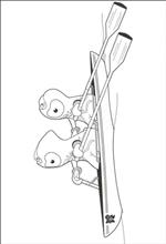 coloring page rowing